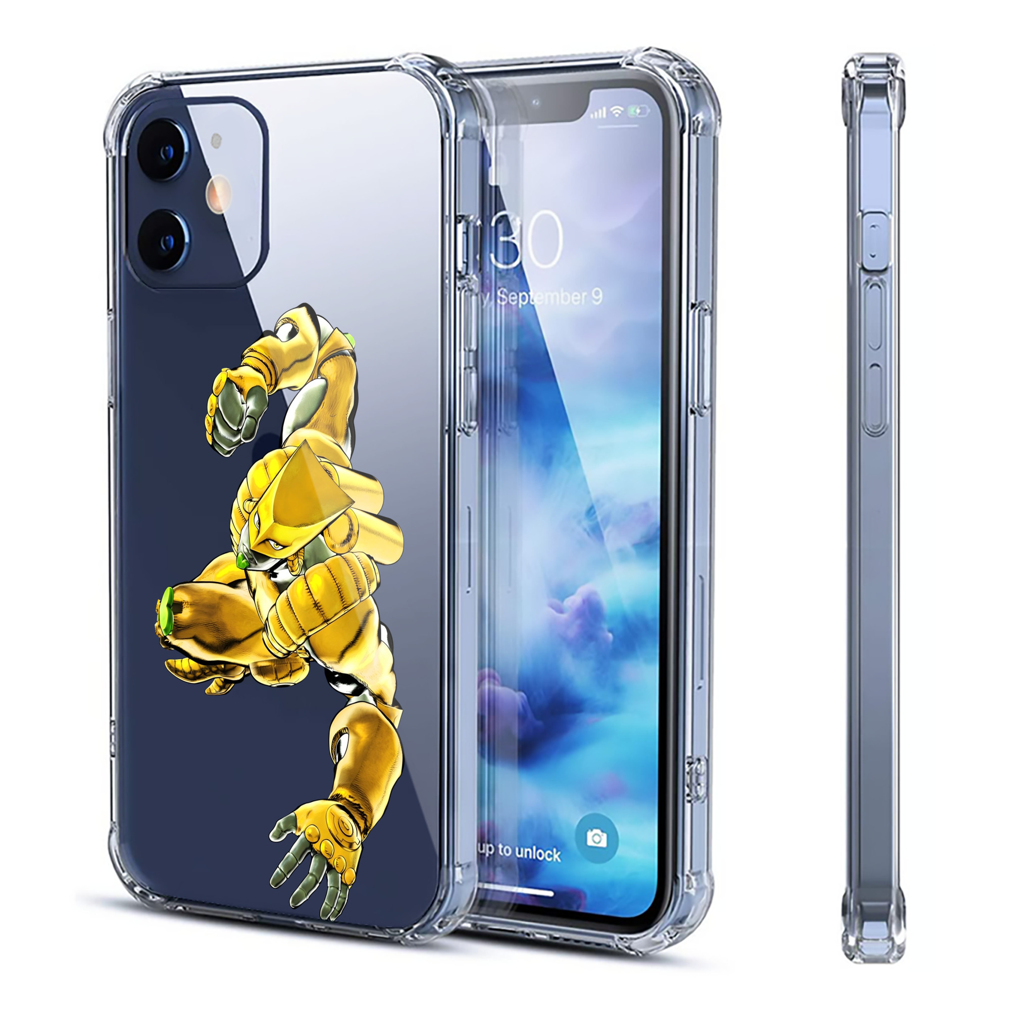（画像用） ジョジョの奇妙な冒険 ディオ?ブランドー JoJo's Bizarre Adventure Dio Brando 【iPhone 12シリーズ対応】透明スマホケース（クリアソフトケース）